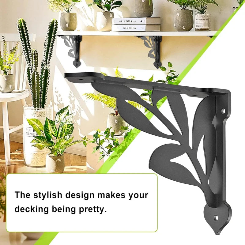 8-Inch Metal Shelf Brackets, 2 or 4 Pieces