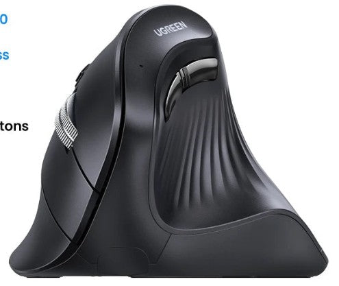 UGREEN Ергономична вертикална мишка – Безжична 4000 DPI 🖱️