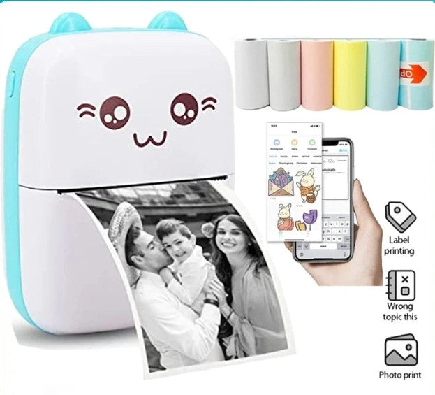 Imprimante thermique portable Mini imprimante photo étiquette 58mm