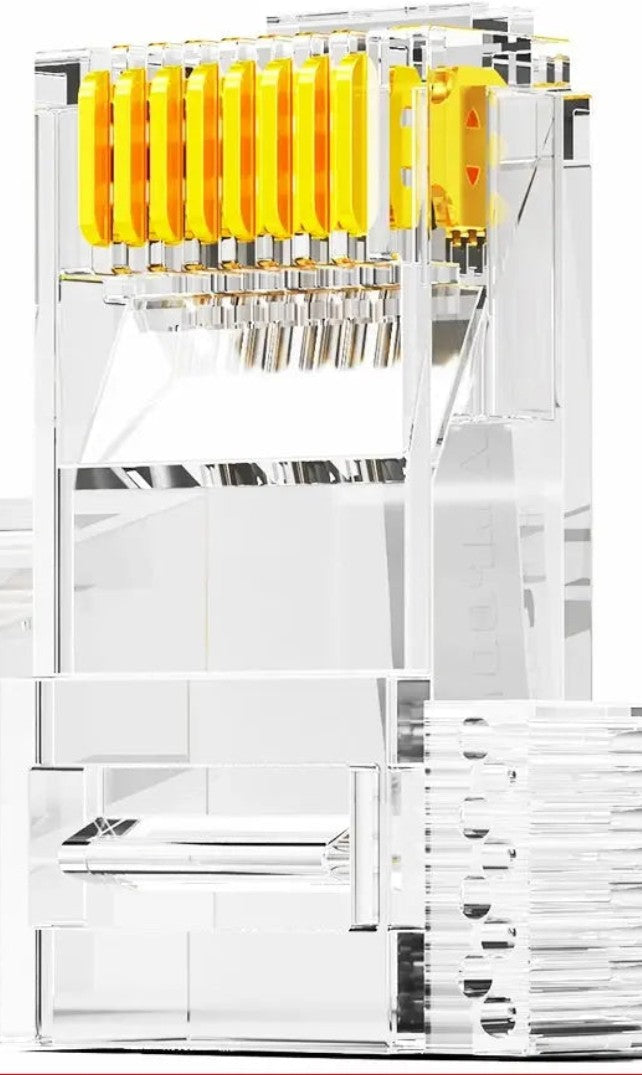 AMPCOM CAT6 RJ45 pistik UTP 50μ kullatud krimppistik 🔌