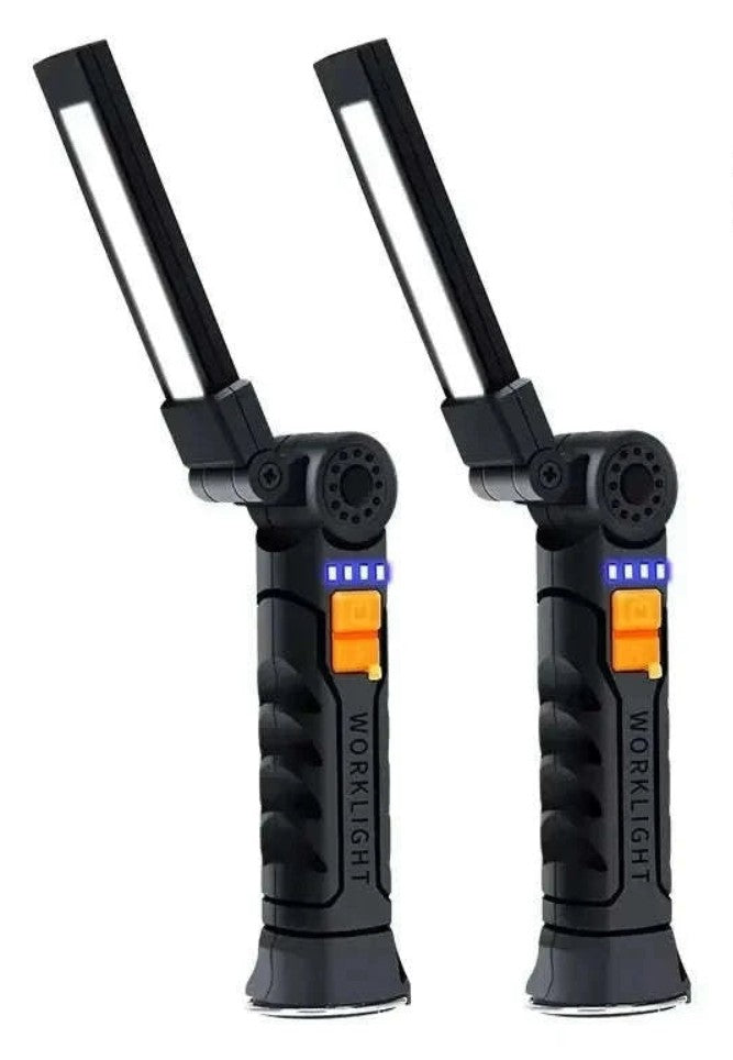 Portable COB LED Work Light – USB Rechargeable, Magnetic, 360° Folding