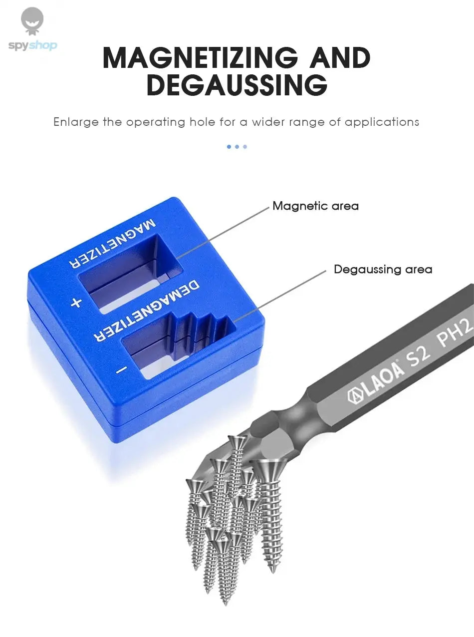 Screwdriver 2 in 1 Magnetizer Demagnetizer Professional Magnetizing Pickup Tool for Screw Driver Drill Bit Hand Tool Parts Spy-shop.com