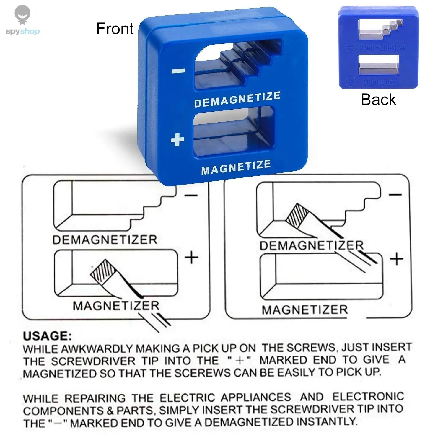 Screwdriver 2 in 1 Magnetizer Demagnetizer Professional Magnetizing Pickup Tool for Screw Driver Drill Bit Hand Tool Parts Spy-shop.com