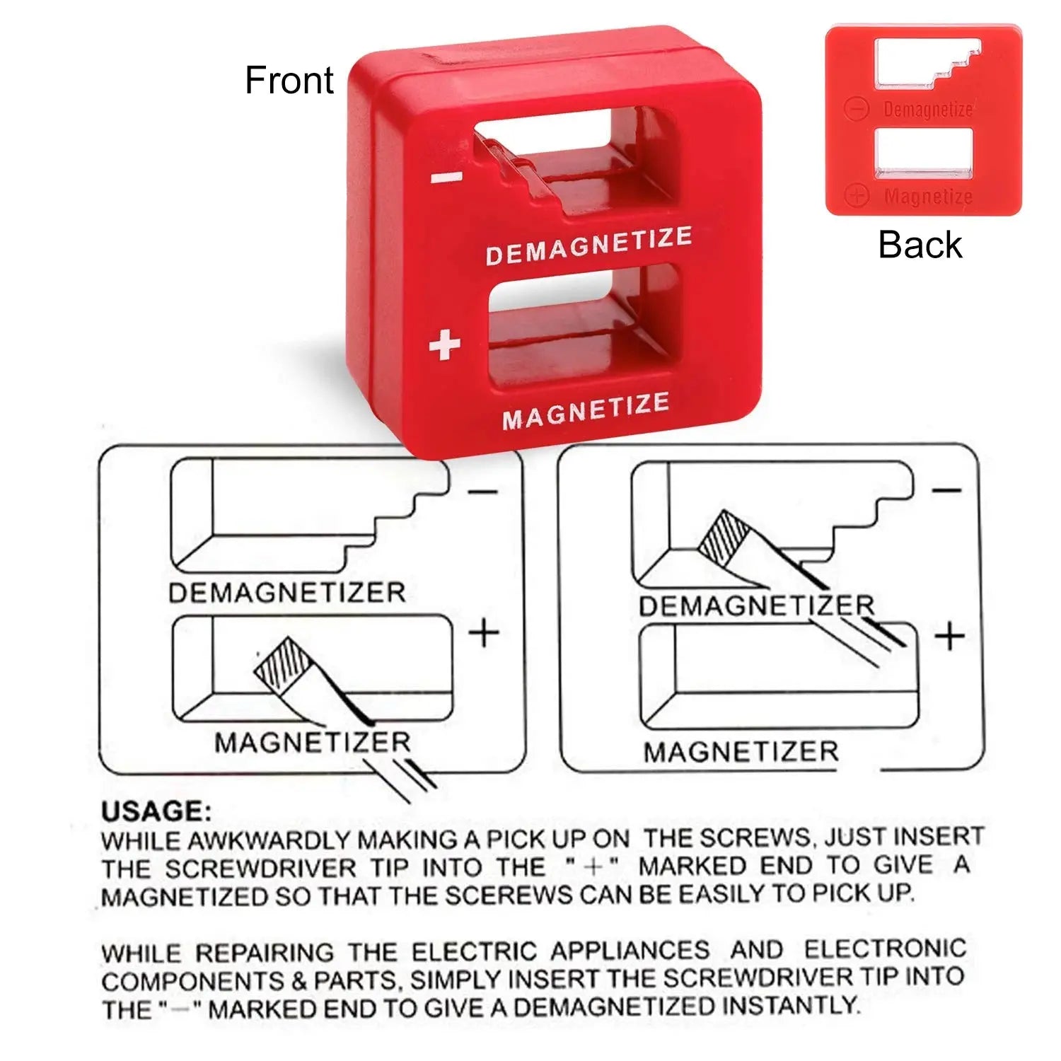 Screwdriver 2 in 1 Magnetizer Demagnetizer Professional Magnetizing Pickup Tool for Screw Driver Drill Bit Hand Tool Parts Spy-shop.com