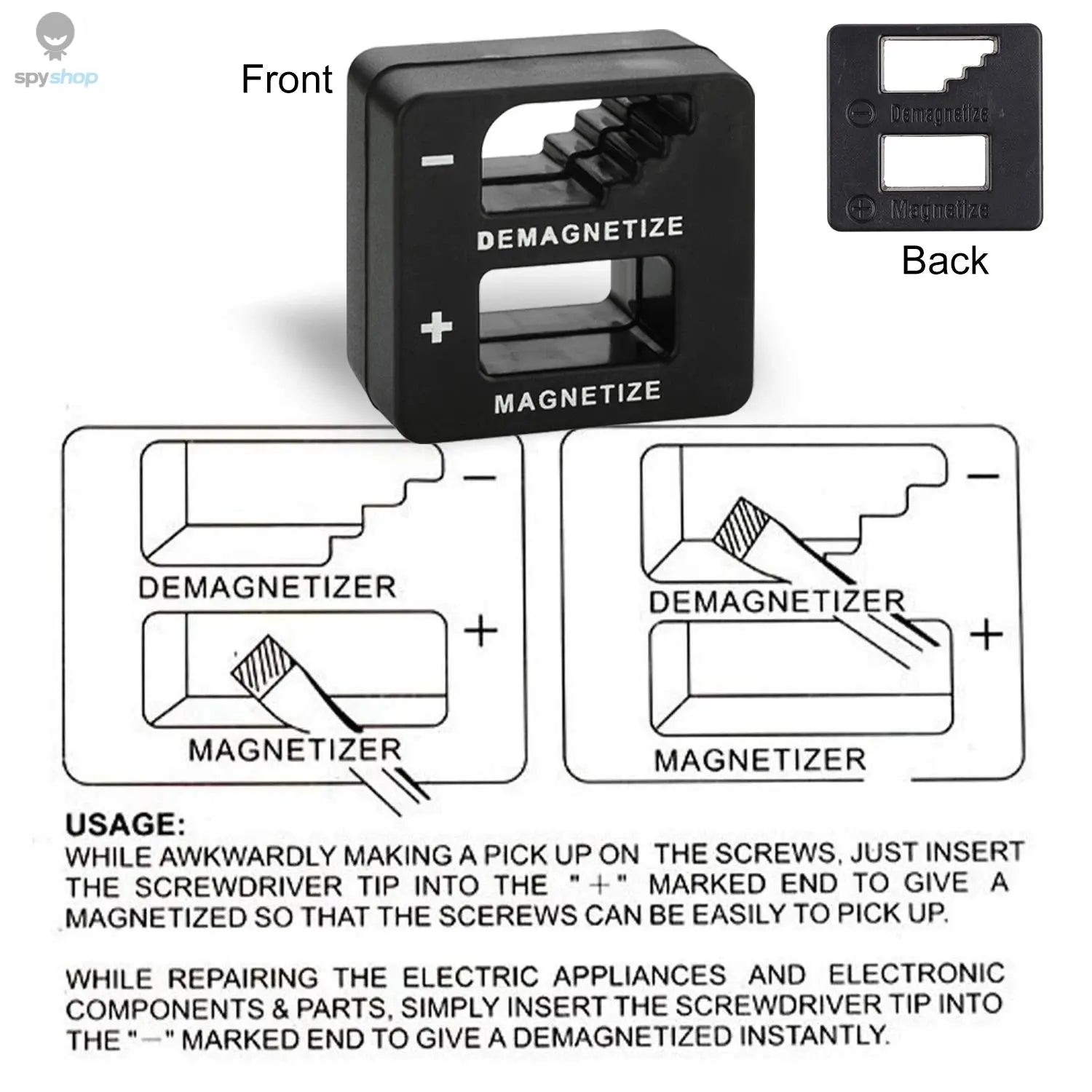 Screwdriver 2 in 1 Magnetizer Demagnetizer Professional Magnetizing Pickup Tool for Screw Driver Drill Bit Hand Tool Parts Spy-shop.com
