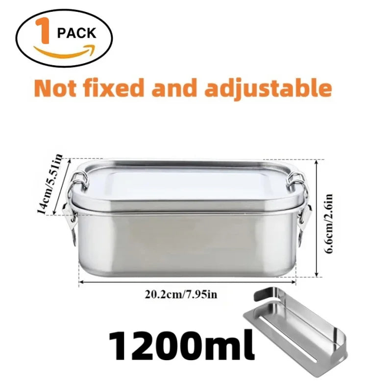 Stainless-Steel Lunch Containers, Size/Bag Options