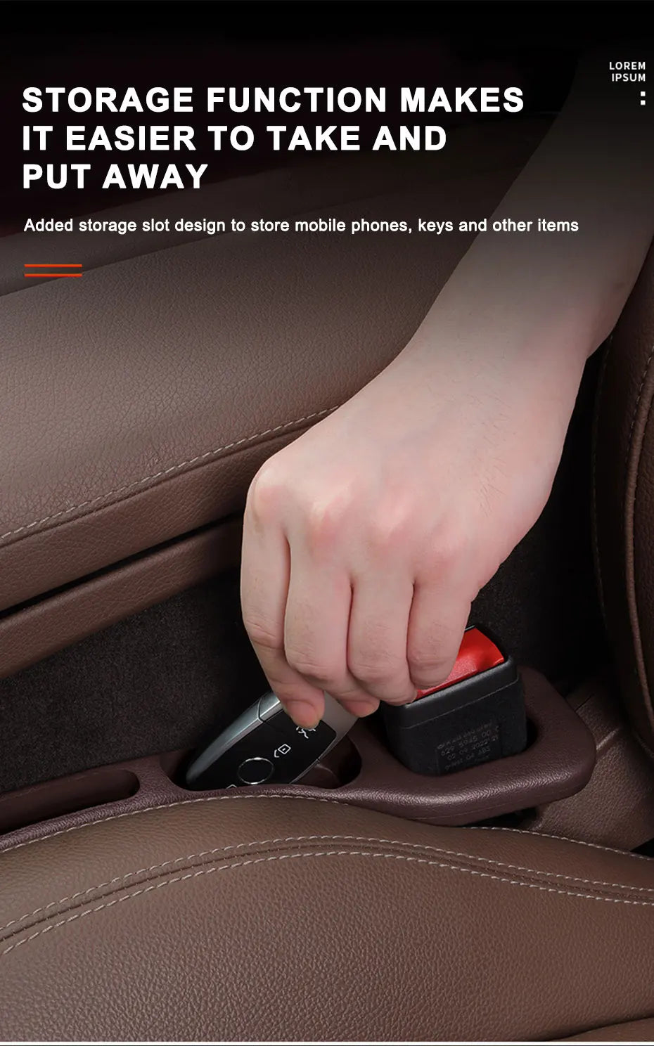 Car Seat Gap Filler Strip