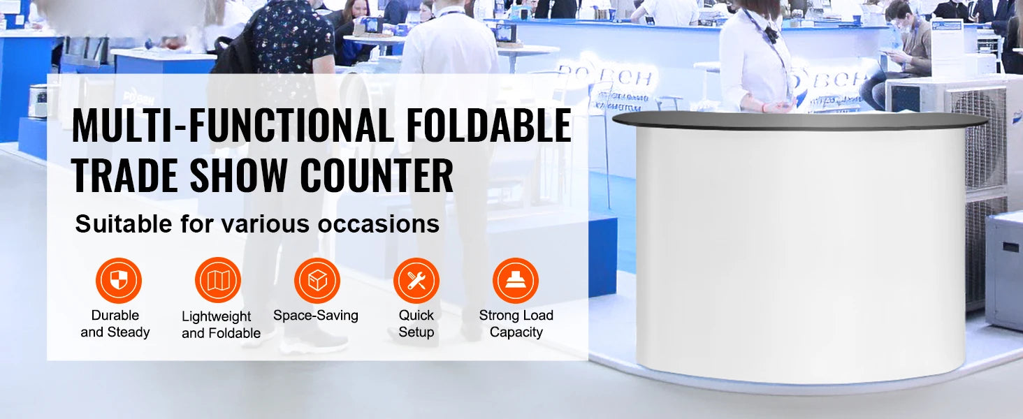 Portable Trade Show Counter Stand Foldable Podium Display Table