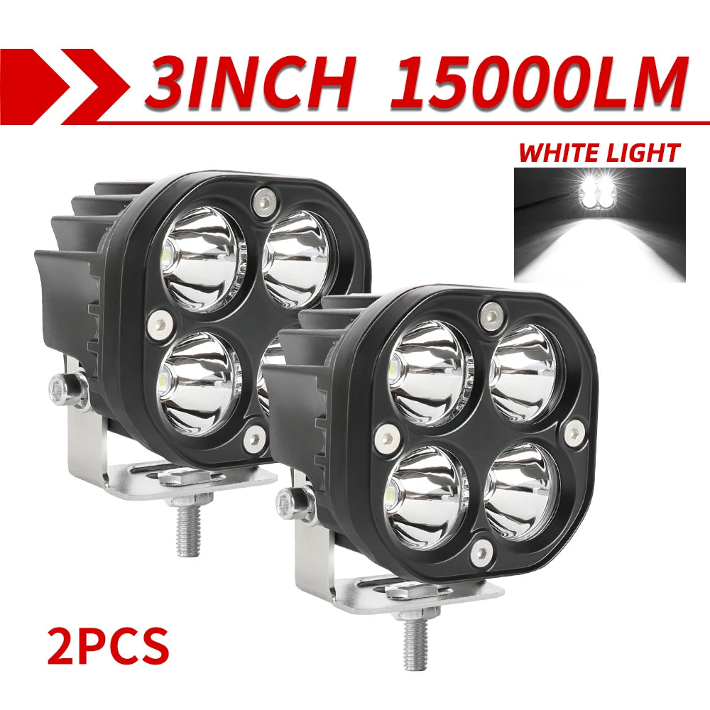 CO LIGHT Lâmpada de Trabalho LED Spot 3 polegadas 12V 24V Luzes de Nevoeiro Luzes de Condução Offroad 4X4 4WD Holofote LED para Camioneta Carro ATV SUV UAZ Moto
