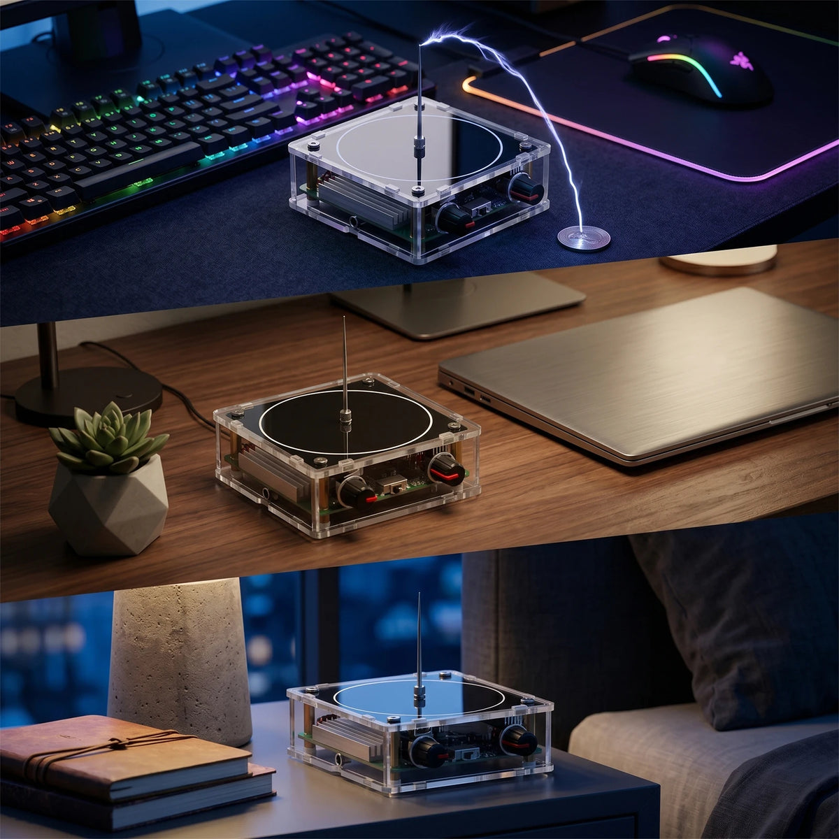 Music Reactive Plasma Coil Desktop Display