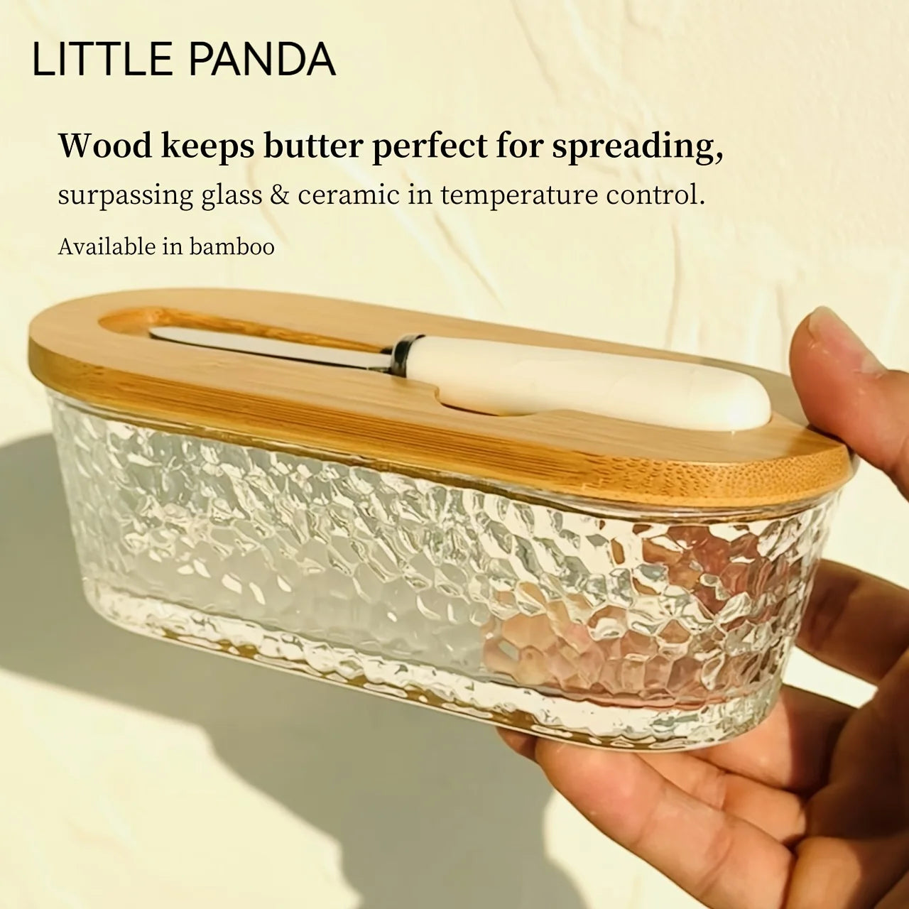 Glass Butter Dish Set with Sealed Lid