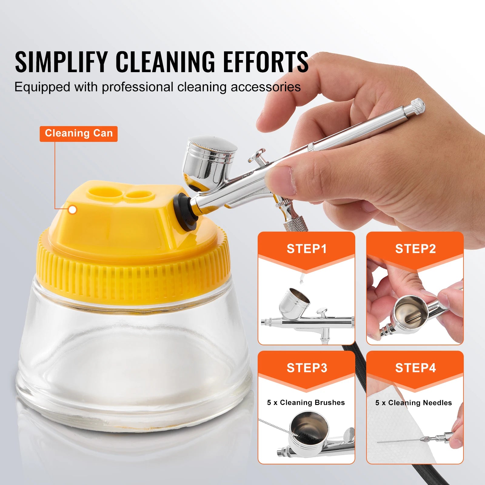 Professional Airbrush Kit with Dual Fan Compressor & 3 Nozzle Sizes