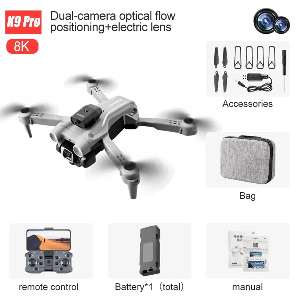 Xiaomi K9 Pro 8K Dual Camera Drone: Professional Aerial Photography with Obstacle Avoidance and GPS Spy-shop.com