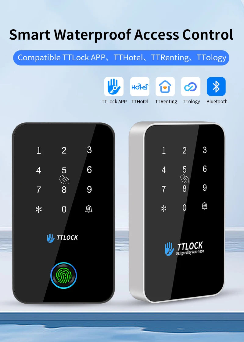 BSTUOKEY Étanche IP67 Serrure intelligente TTlock Contrôle d’accès Clavier Extérieur Empreinte Digitale Mot de passe Bluetooth 13.56MHz Carte App Déverrouiller