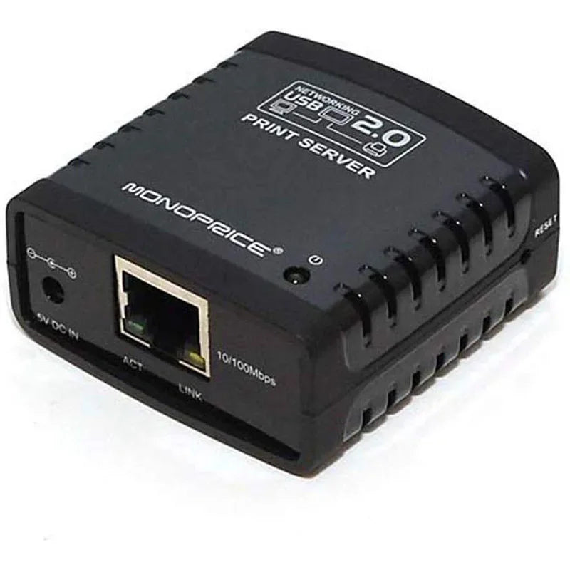 USB 2.0 Ethernet Print Server with LPR