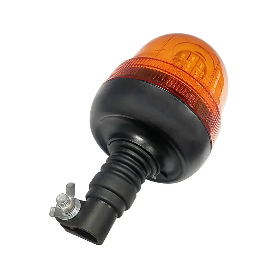 12V 24V 60 LED Amber Truck Car Tractor Flexible Warning Emergency Strobe Light Mount Flashing Beacon Rotating Signal Lamp