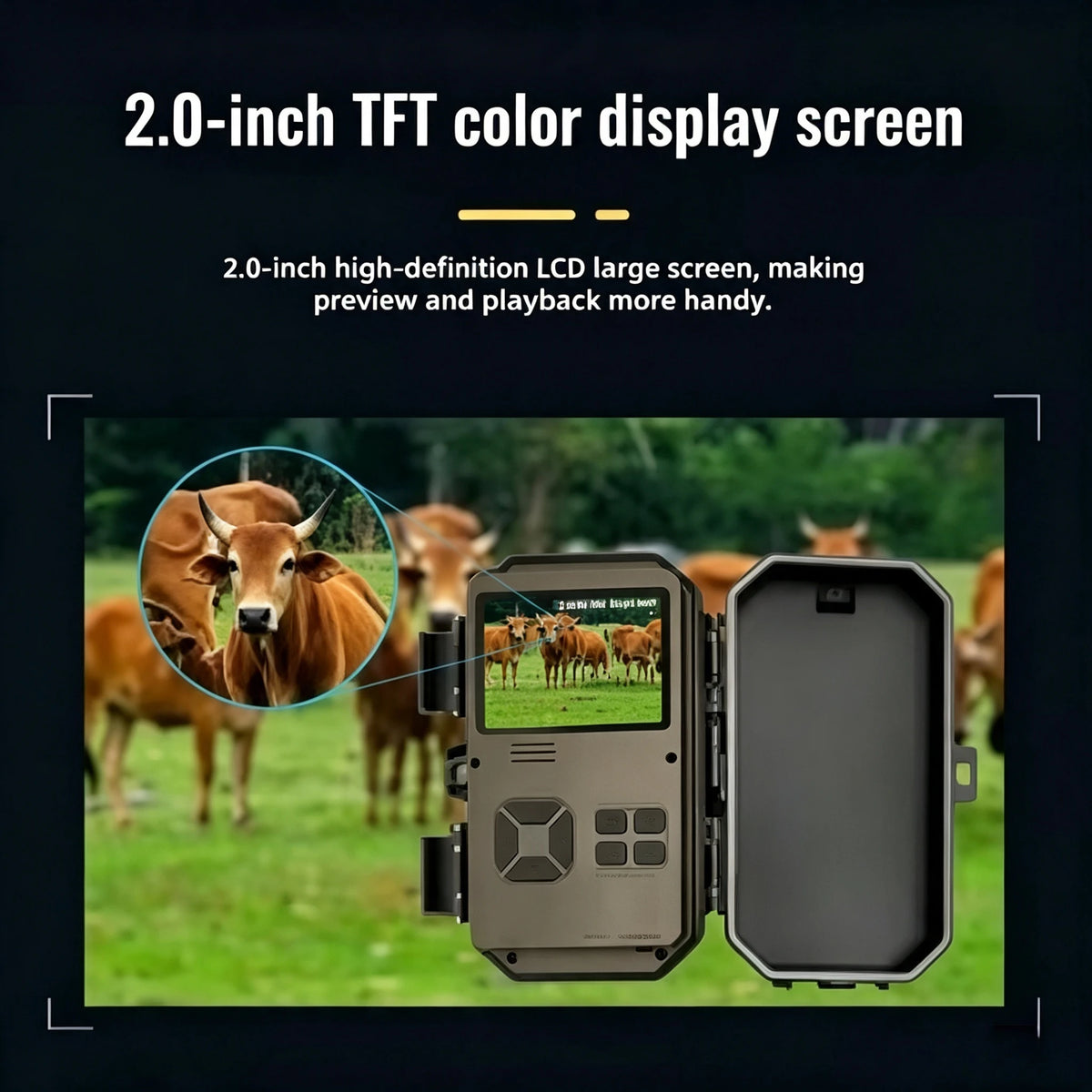 2.5K Hunting Trail Camera 24MP Infrared Night Vision Motion Activated CMOS Sensor Deer Scouting Wildlife Tracking Security