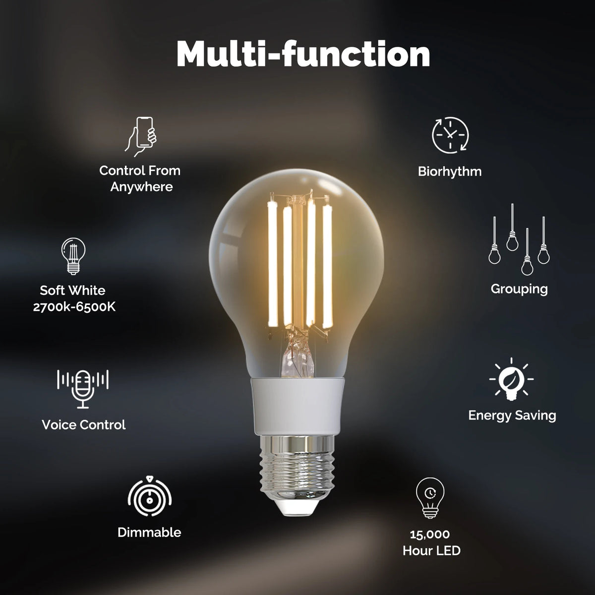 E27 Zigbee Smart Filament Bulb