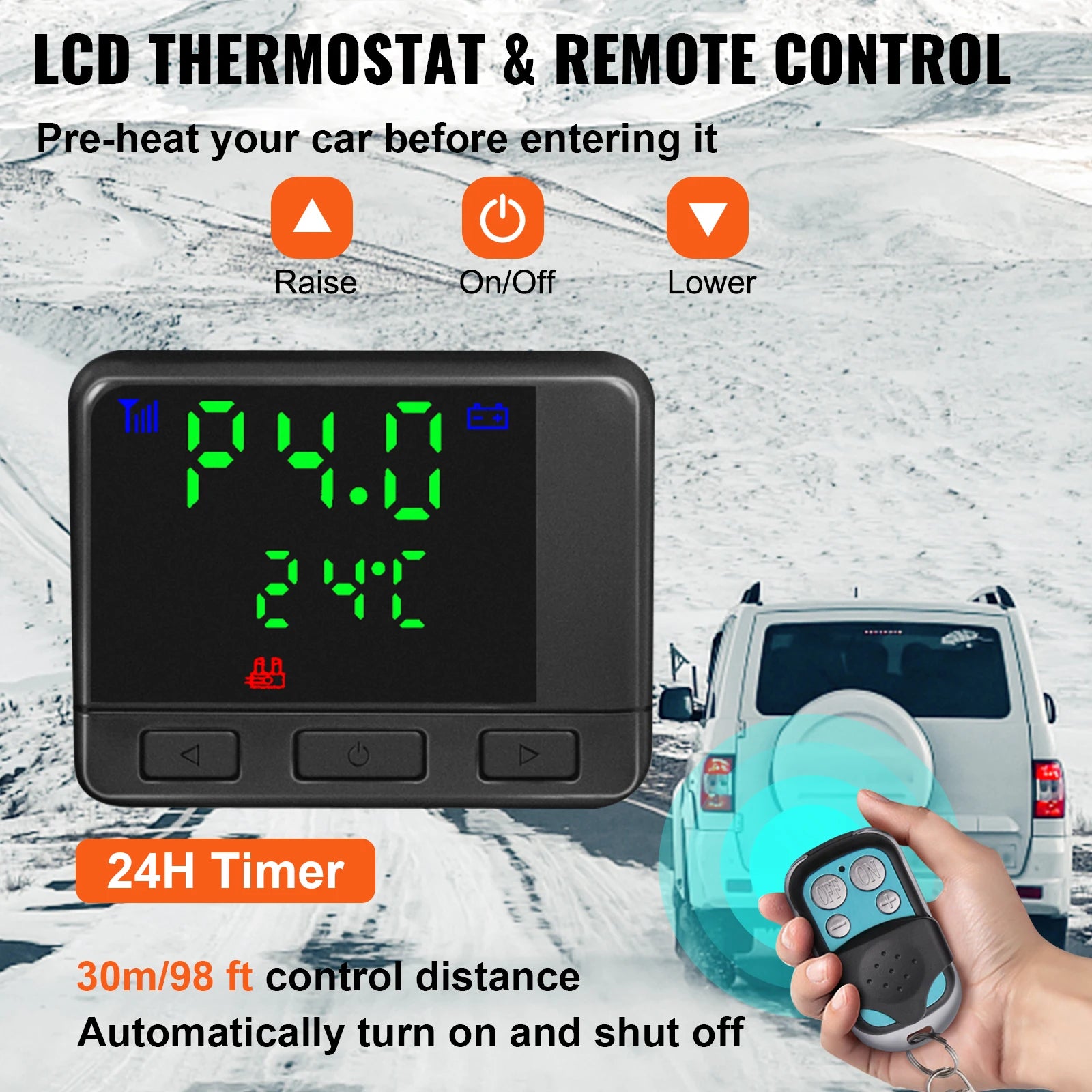 Riscaldatore d'aria diesel 8KW 12V con LCD e telecomando per camper e camion