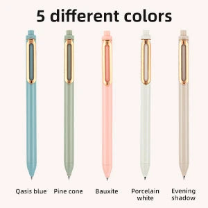 Set od 5 glatkih crnih gel olovaka 0,5 mm za školu i ured