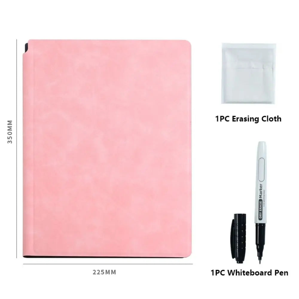 Reusable A4-Style Whiteboard Notebook with Pen