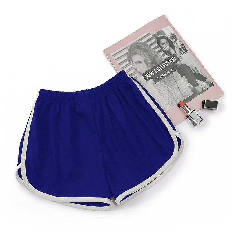 Women yoga Shorts Summer outer wear mid-waist casual loose straight pants lady stylish thin breathable wide leg gym short pants 