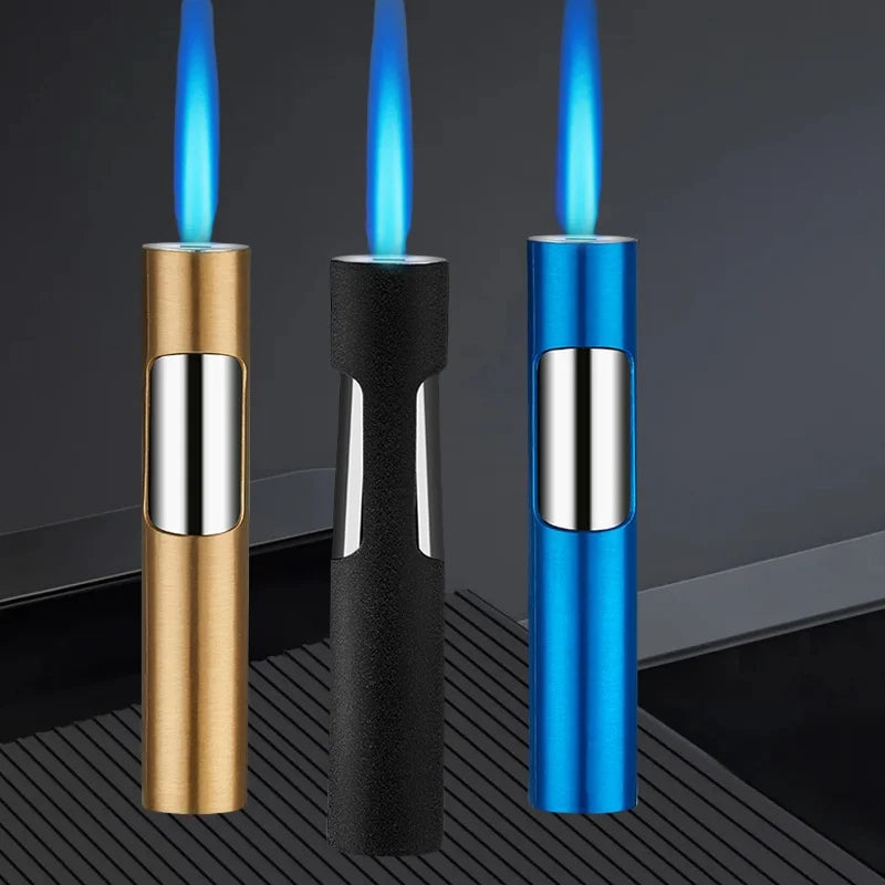 Windproof Blue Jet Flame Mini Refillable Torch Lighter