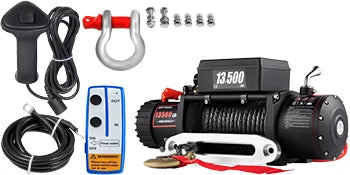 Elektrický naviják 13 500 lb s bezdrátovým ovladačem a syntetickým lanem