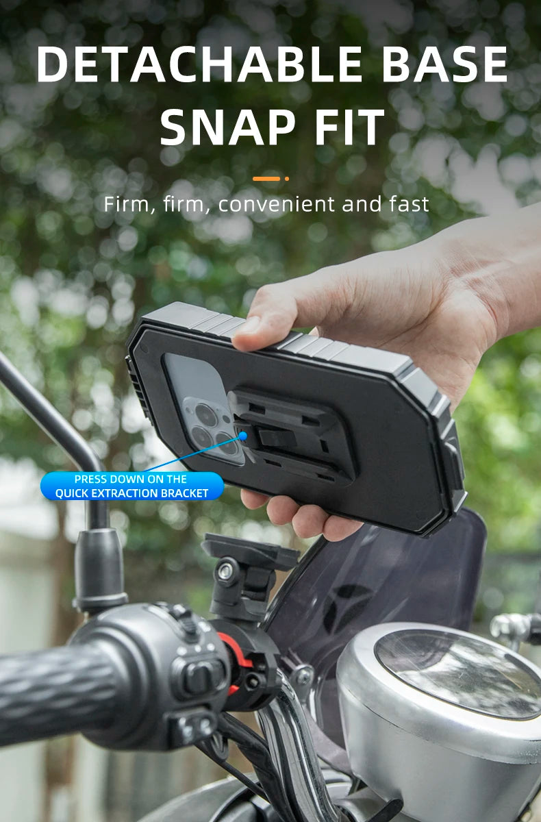 Soporte Automático para Teléfono de Bicicleta con Bloqueo, Antichoque y Antideslizante  