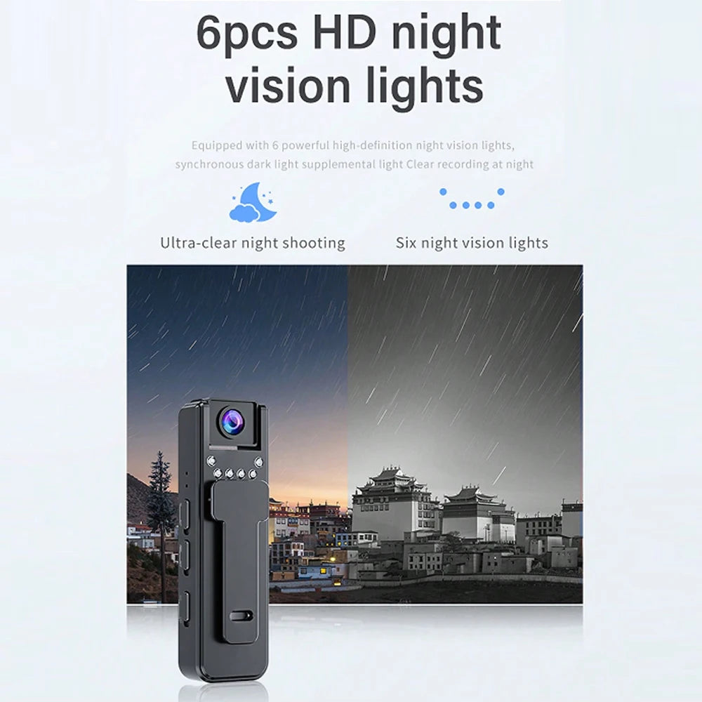 Fotocamera corporea indossabile A8 con visione notturna a infrarossi