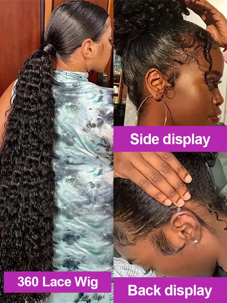 High Density Deep Wave Lace Front Human Hair Wig