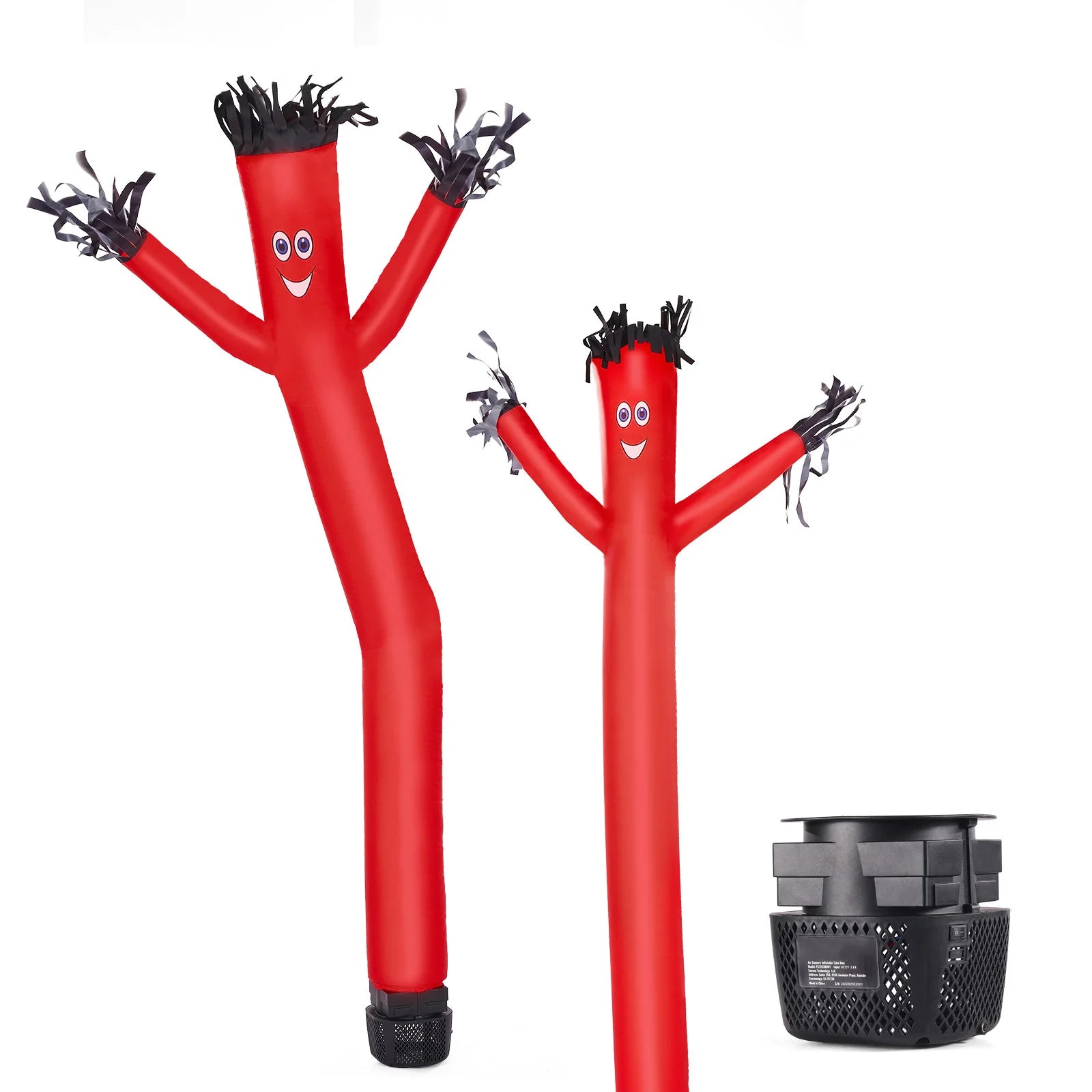 SucceBuy Inflatable Tube Man Set 6/20ft Tall with 1/15 / 1 HP Blower PP Shell IPX3 Waterproof Blower Fan for Outdoor Advertising