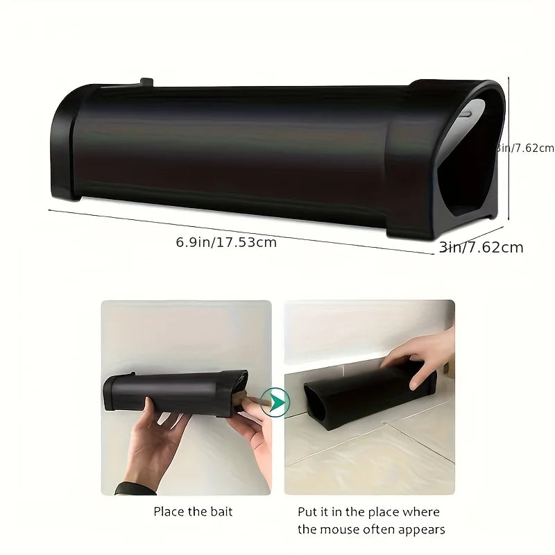 1pc Heavy-Duty No-Contact Mouse Trap - Indoor/Outdoor Rodent Control with One-Touch Operation, Fast-Acting Mechanism