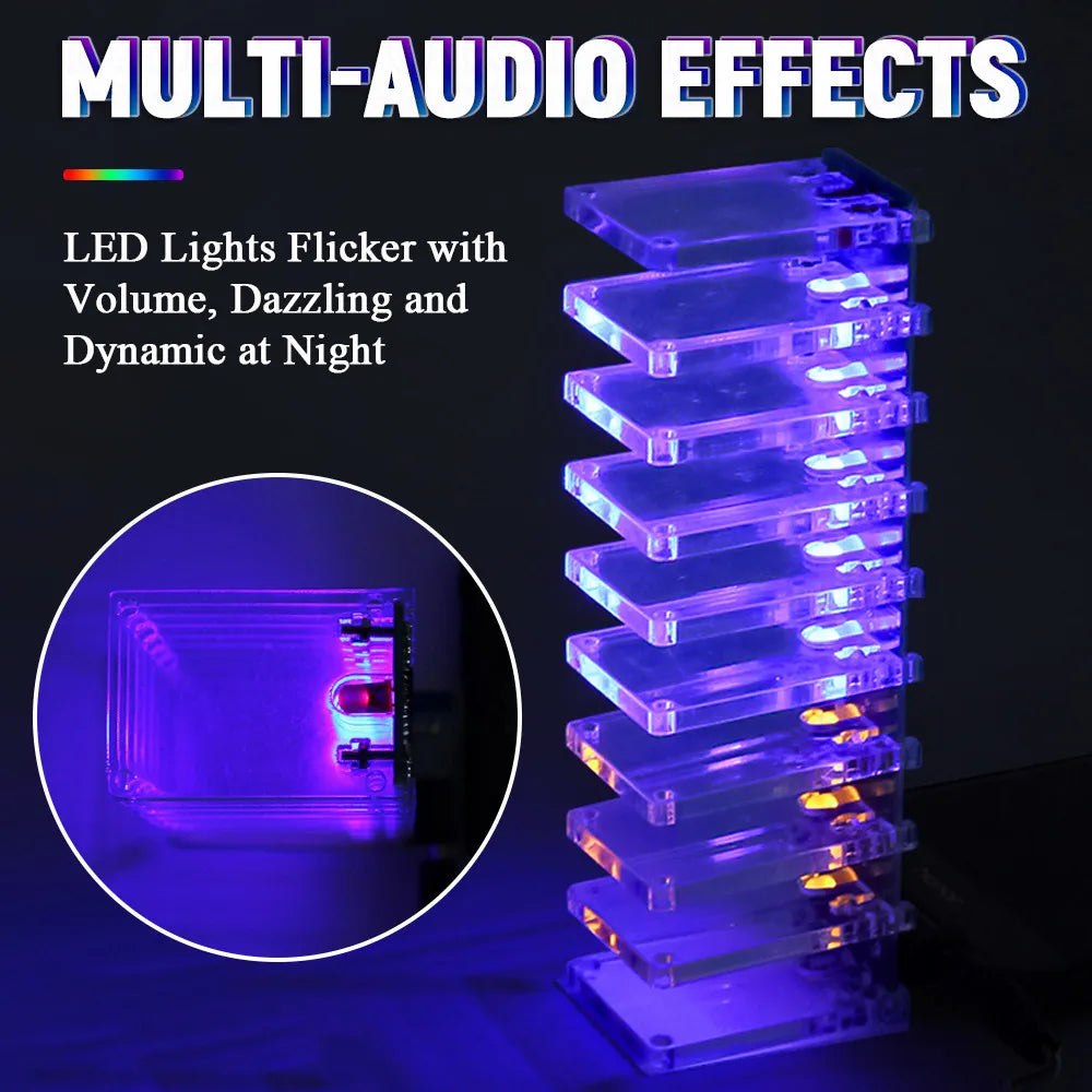 Sound-Reactive LED Spectrum Soldering Kit