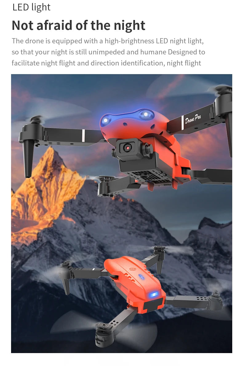 Drone E99 Pro avec caméra HD, contrôle via application et portée de 50 m