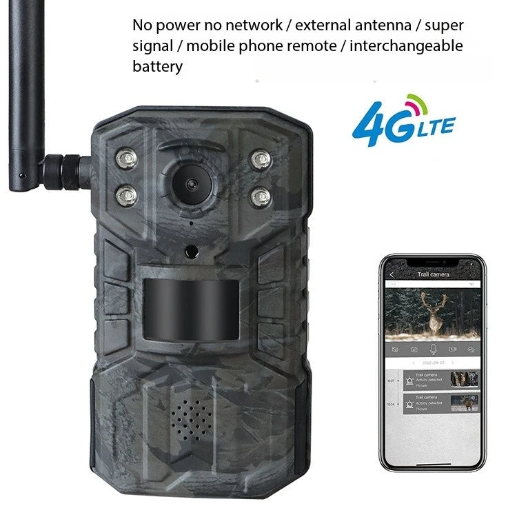 4G LTE Solar Hunting Trail Camera with 14MP and 30M Night Vision