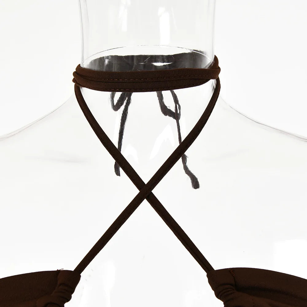 Sleeveless Sexy Female Midi Backless Dresses Slim Night Club Party Women's Dress Bodycon Vestidos Elegantes Para Mujer 