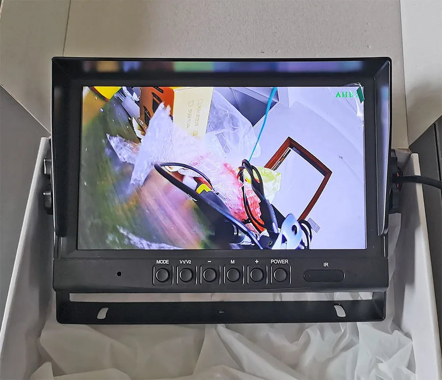 DIYSECUR 9-Zoll AHD IPS LCD HD Monitor Rückfahrbildschirm Auto Monitor Max Unterstützung 1080P AHD CVBS Auto-Kamera 4PIN Videoeingang