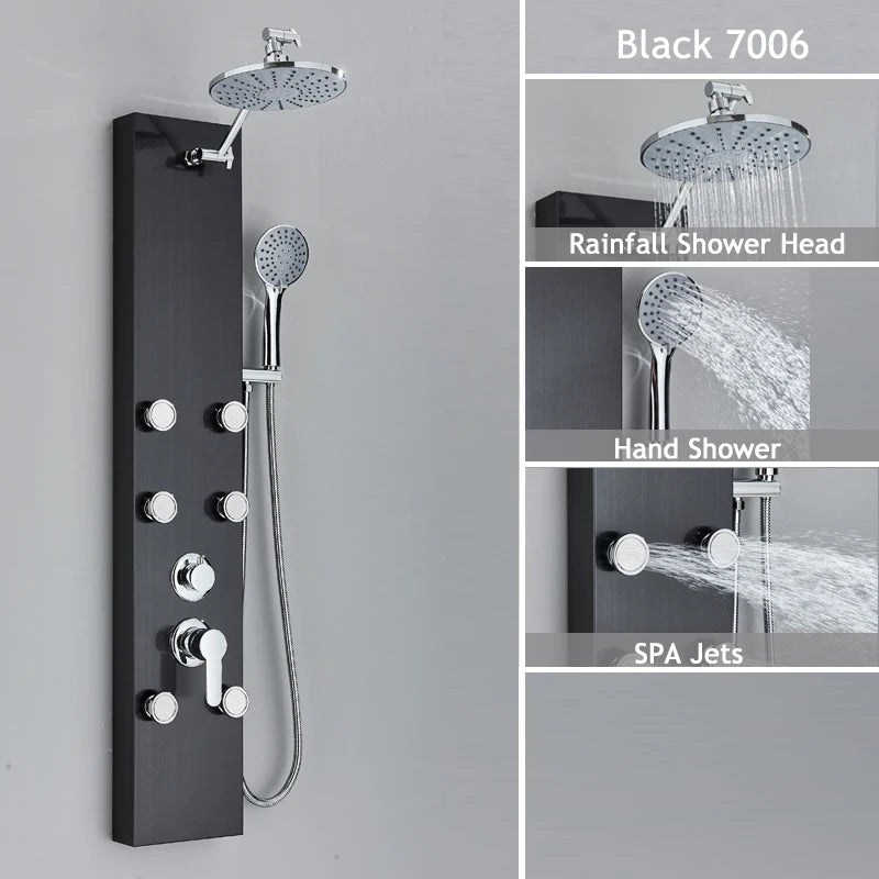 LED Shower Panel Massage Jet Shower System