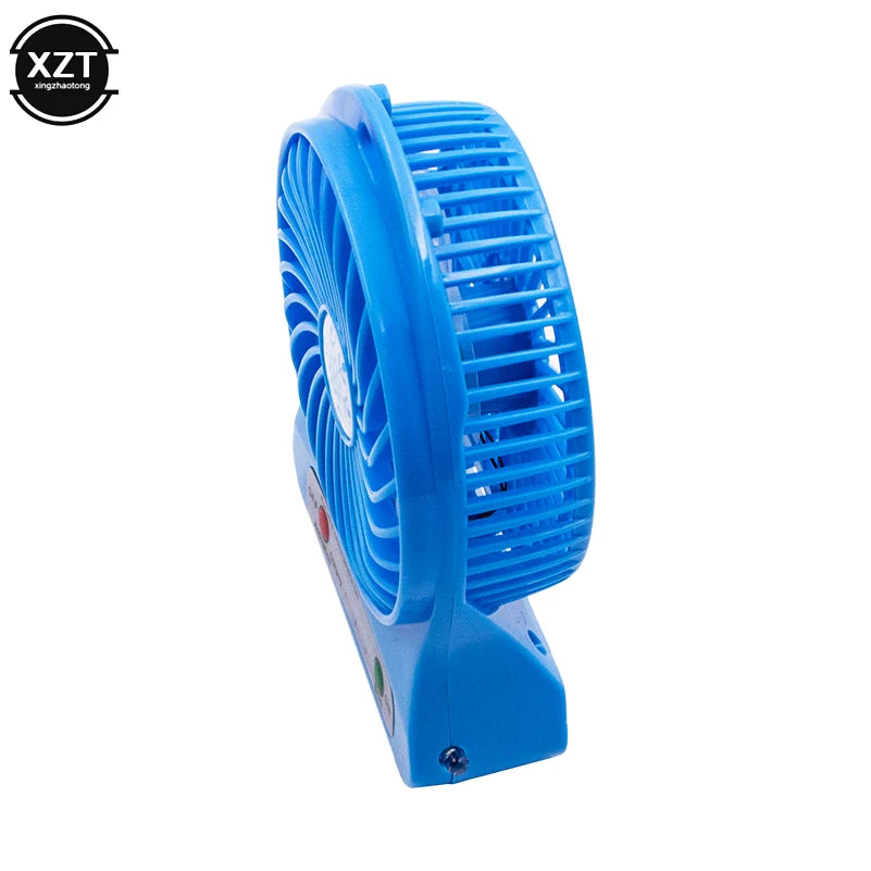 Mini hordozható ventilátor USB újratölthető ventilátor hordozható újratölthető LED-lámpa ventilátor hűtő Mini asztali USB 18650-elem ventilátor hűtés