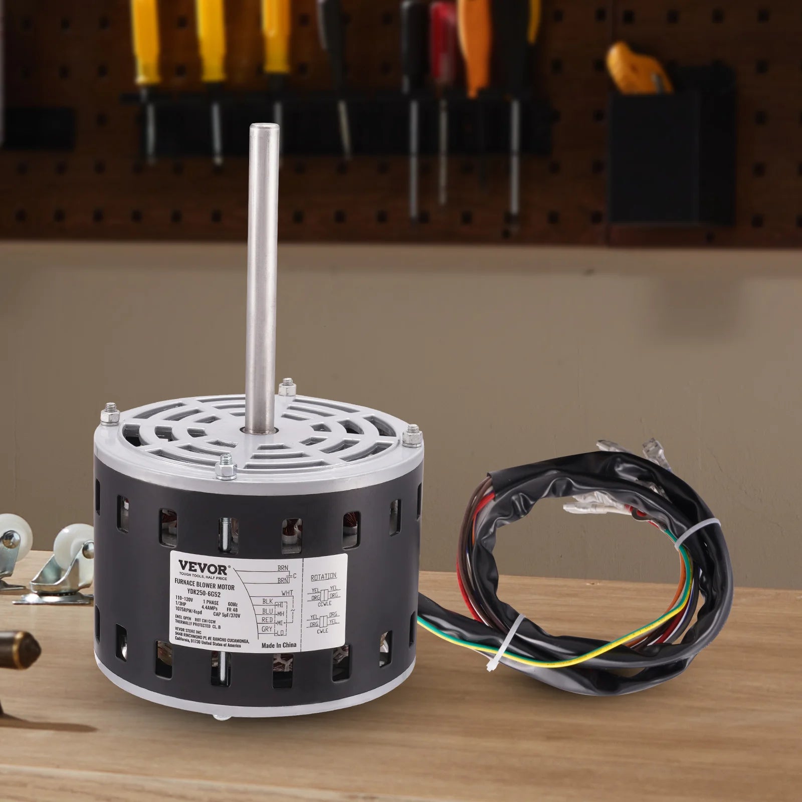 Motor ventilátoru topení 1/3 HP 1075 ot./min 4 rychlosti 48 rám Reverzibilní
