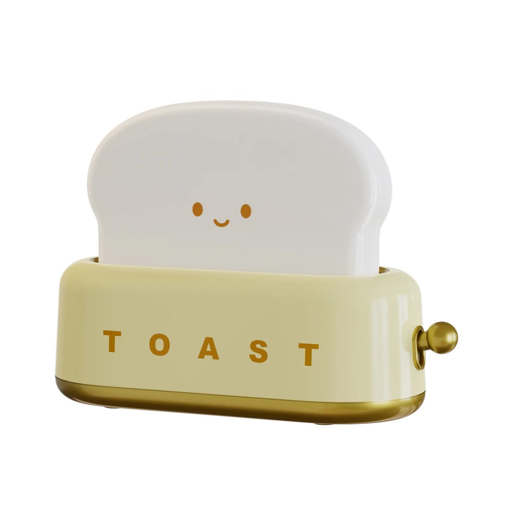 Ceas deșteptător în stil toaster, cu lumină de veghe cu intensitate reglabilă
