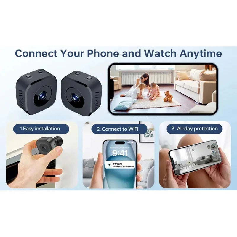 1080p Mini Wi-Fi Camera with Infrared Night Viewing