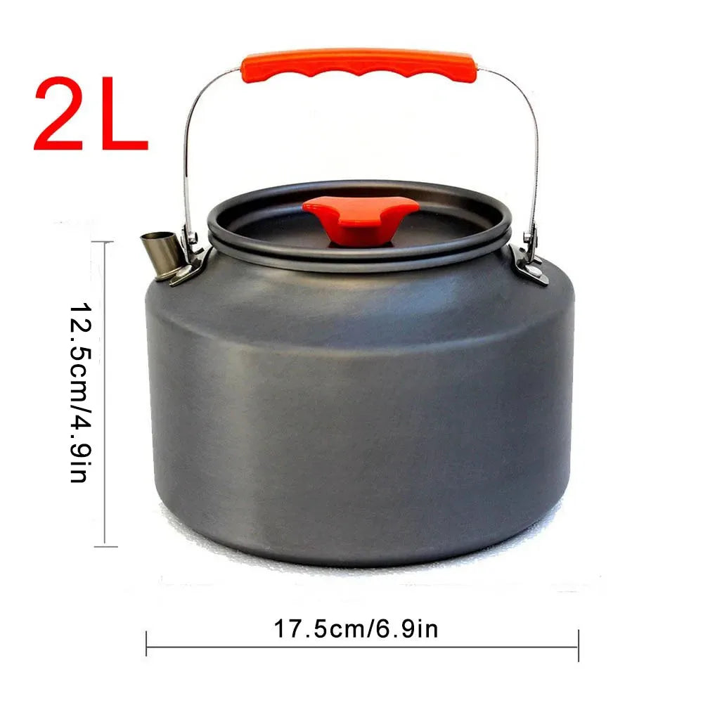 Camping Water Kettle Lightweight Aluminium Alloy 1.1L for Outdoor Travel Hiking Picnic