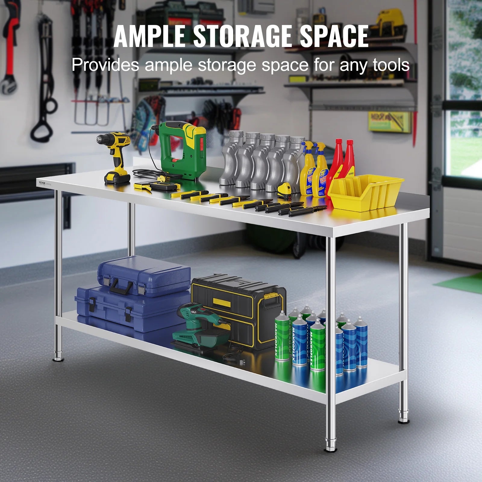 Stainless Steel Work Table 24x72 Inch Heavy-Duty Prep Station