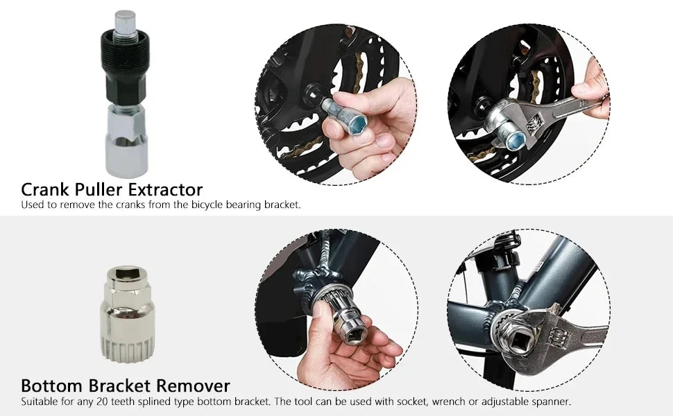 Bicycle Crank and Bottom-Bracket Tool Kit - Options