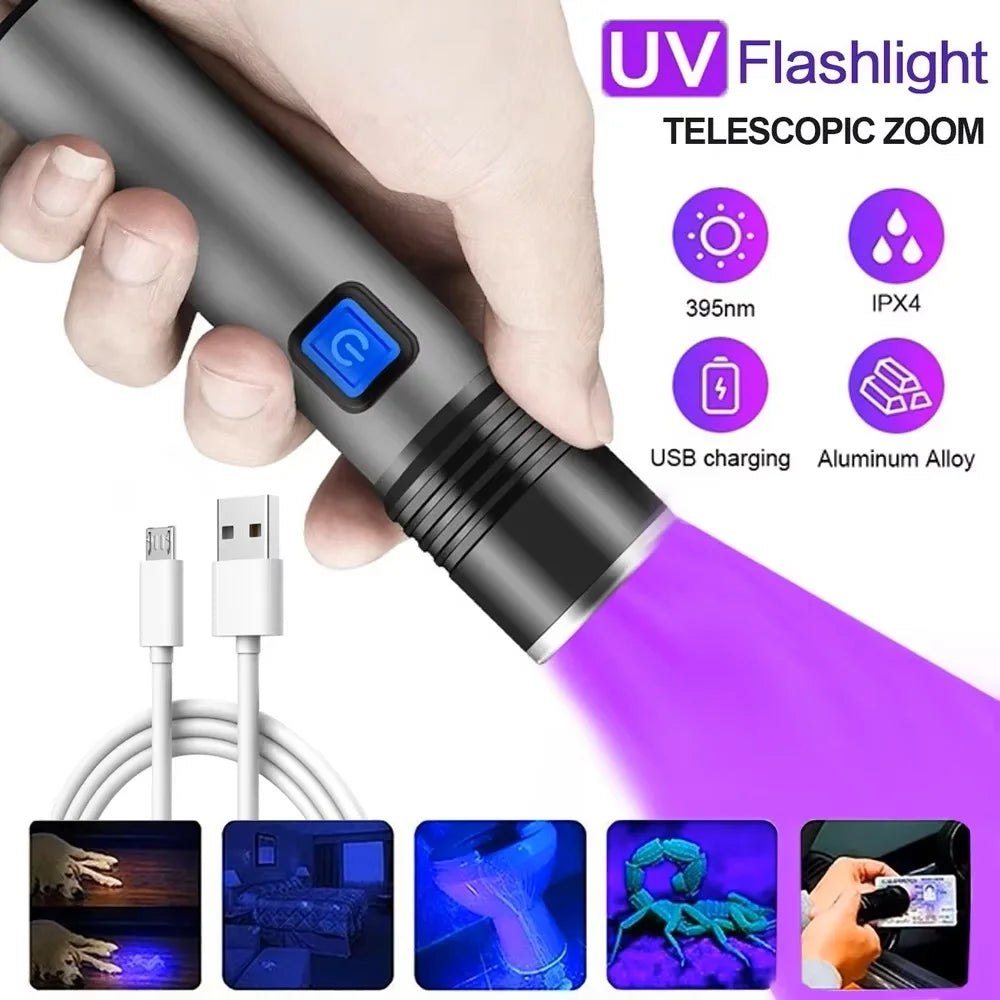 USB Rechargeable Ultraviolet Torch