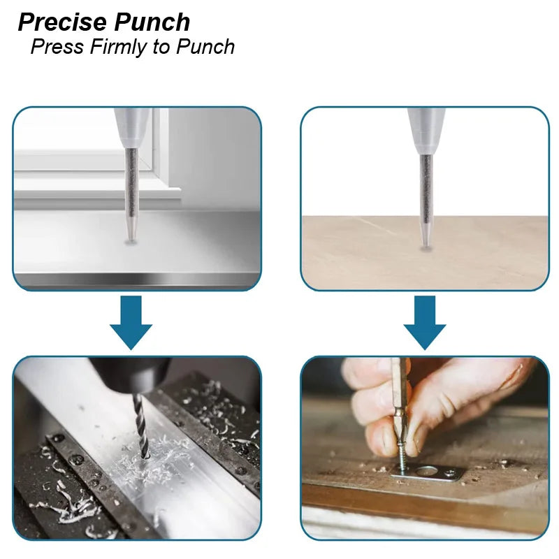 Spring-Loaded Automatic Centre Punch Set