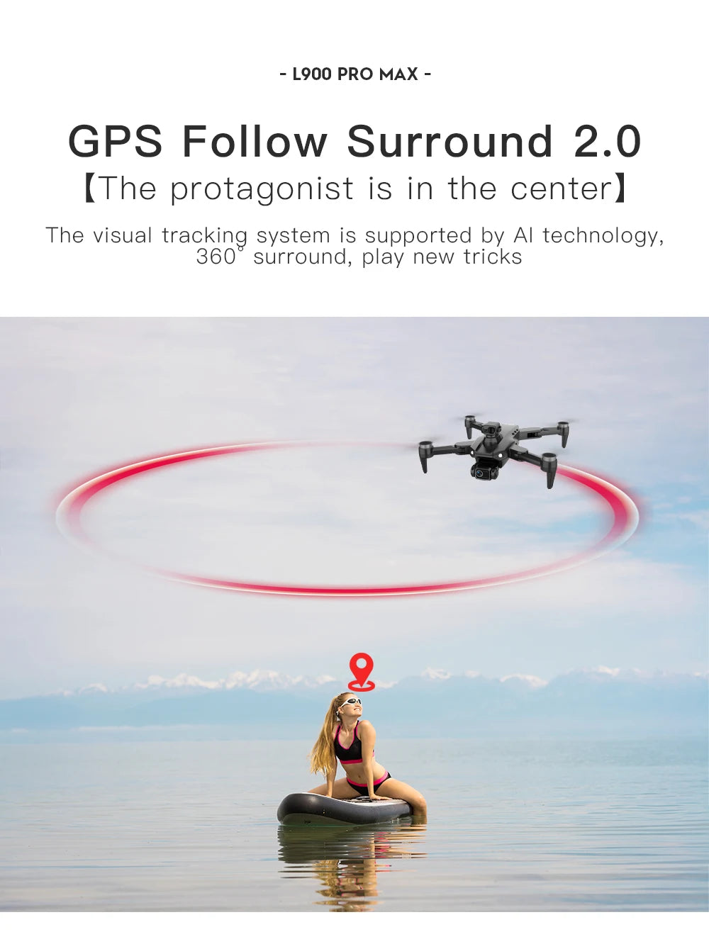 L900 Pro MAX GPS Drone 4K Professional HD Dual Camera 5G Wifi 360° Obstacle Avoidance Brushless Foldable Quadcopter RC Drone Toy 