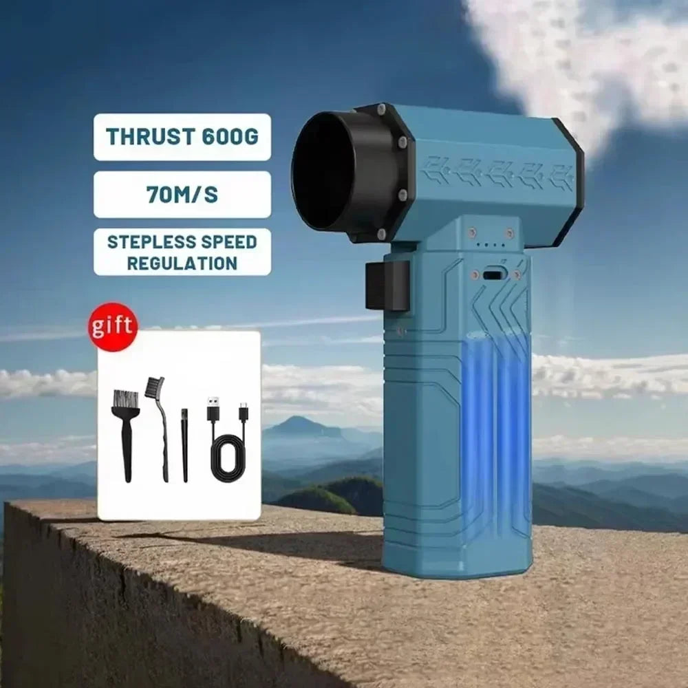 880000RPM Turbo Fan Jet Powerful Air Blower 10000mAh 600g Thrust 70m/s Wind Brushless Duster, vacuum leaf Removal Dryer for car
